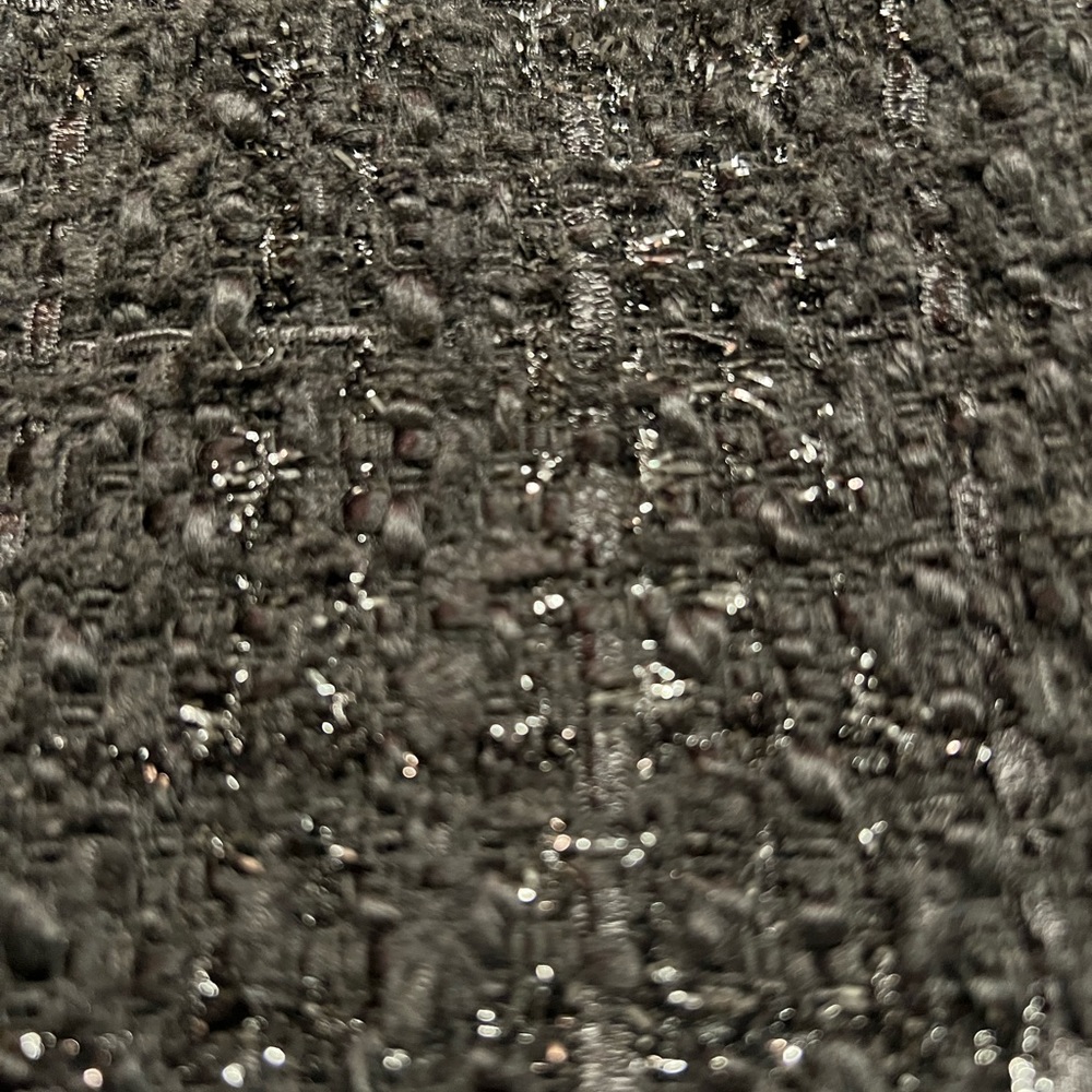 Vintage 90s Dalia Collection Black Sparkle Tweed Mini Pencil Skirt Size 8 NEW! - Picture 11 of 12